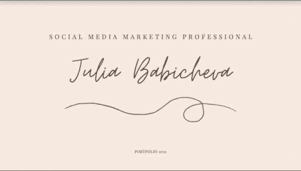 Julia Babicheva’s Portfolio Example